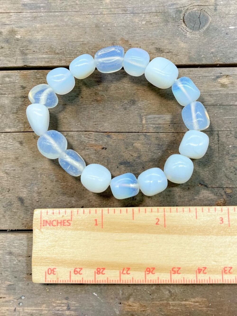 Opalite Nugget Crystal Stretch Bracelet | Handmade - Picture 5 of 5
